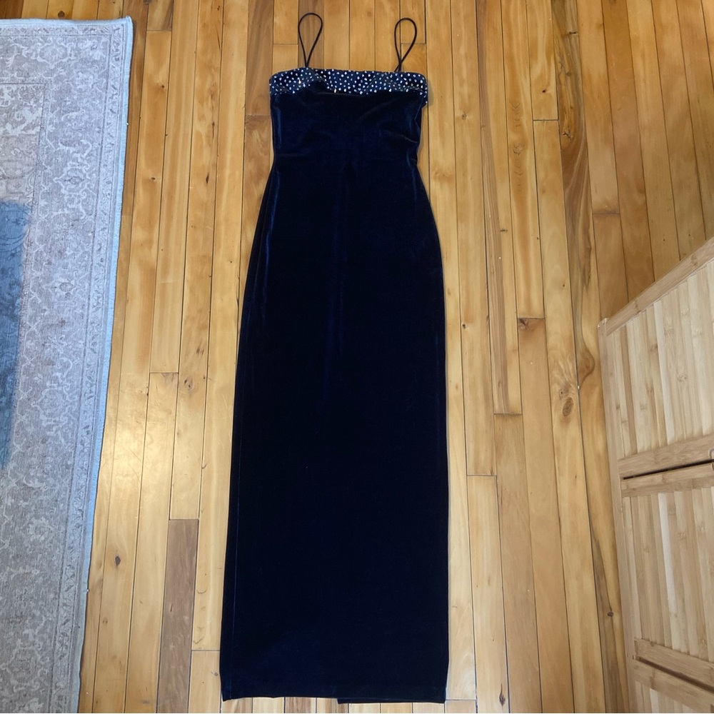 Vintage black velvet dress
